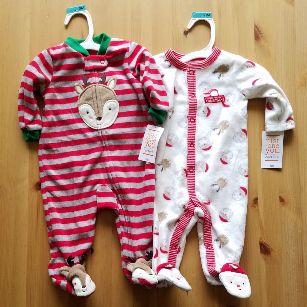 Carter's Cozy Christmas Fleece Pajamas Bundle